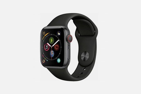 A black Apple Watch Series 4, now on sale at Woot