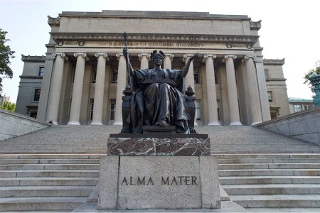 Statue of Alma Mater at Columbia University, New York. Graduate film students there are facing student loan debts that far outweigh their initial post-graduate earnings.