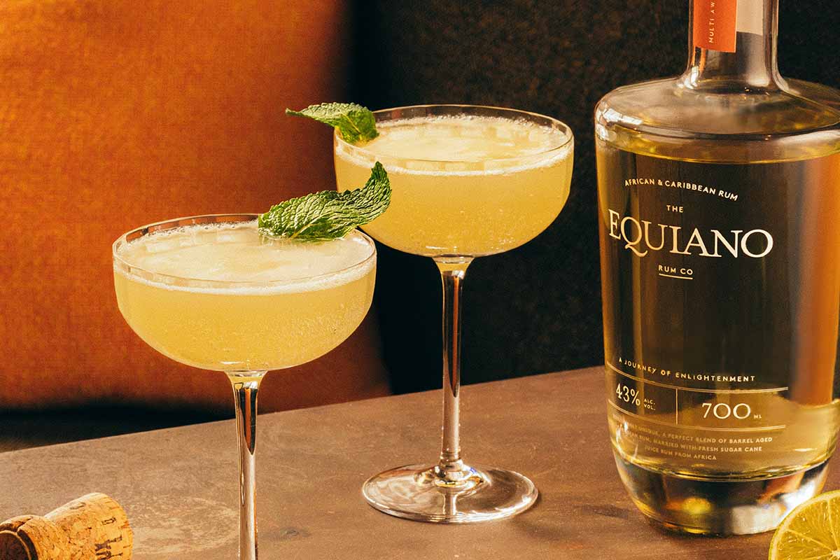 Two daiquiris made from Equiano Light