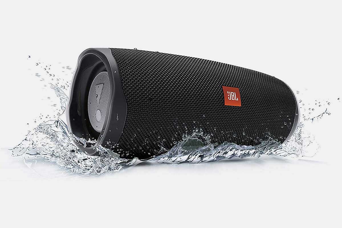 The JBL Charge 4, now on sale, is waterproof and is available in multiple colors. I