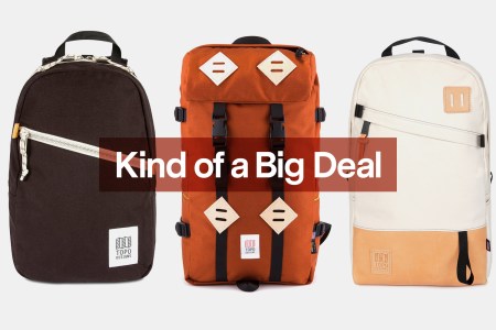 A variety of backpacks from Topo Designs, all of which are on sale