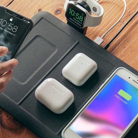 The 4-in-1 wireless charging mat, which charges four wireless devices and one USB device at once, now on sale at Zagg