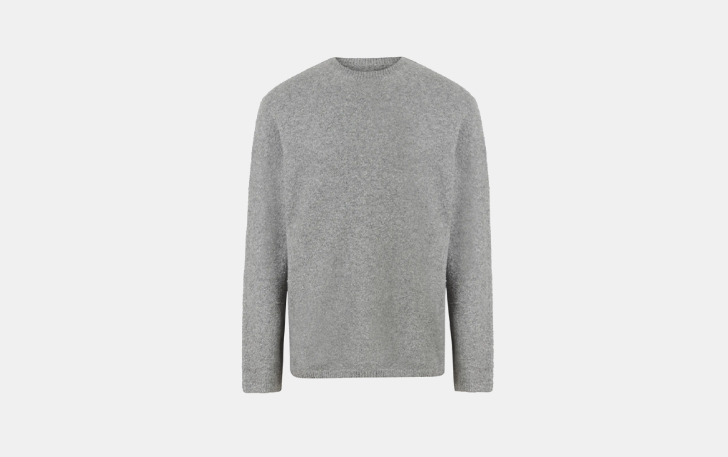 AllSaints Eamont Cotton Blend Crewneck Sweater in Grey