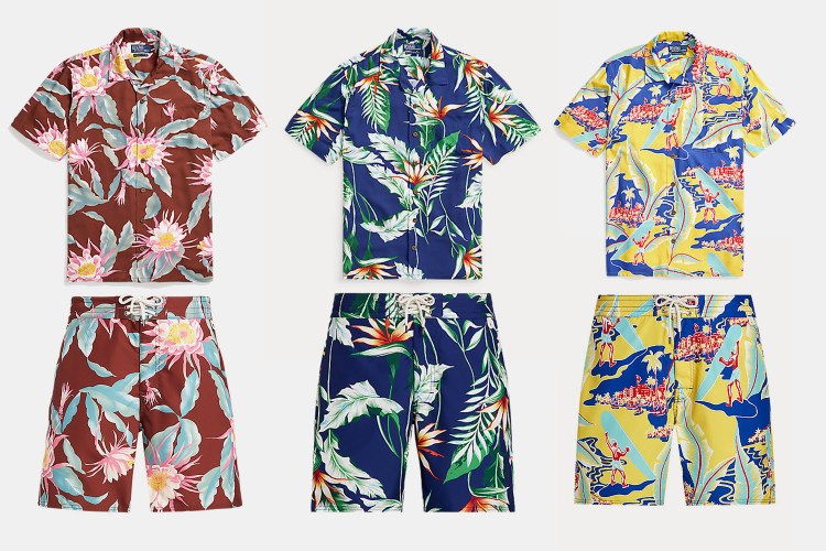 Shirts and shorts from the new Hawaii-inspired Polo Ralph Lauren collection with Walter Hoffman