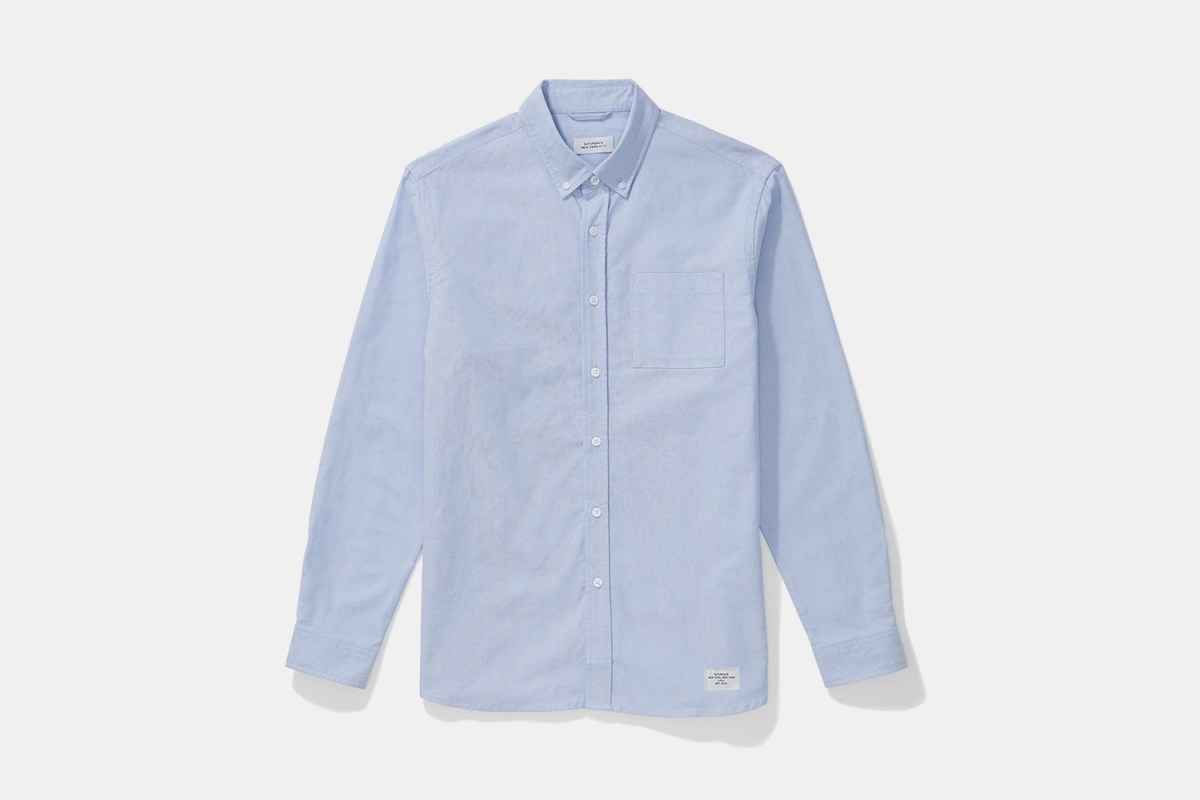 A blue Oxford shirt from Saturdays NYC. The menswear staple is 40% off during the brand's Summer Sale.