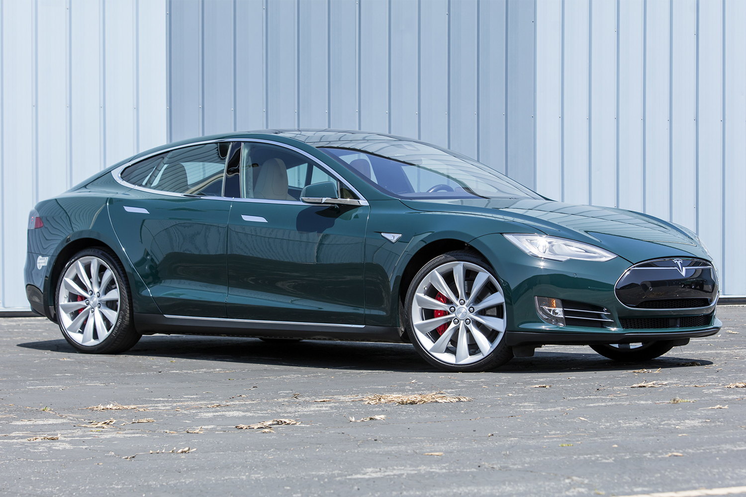 A 2015 Tesla Model S P85D owned by Tom Hanks. The electric vehicle will sell at the Bonhams Quail Lodge Auction as part of Monterey Car Week.