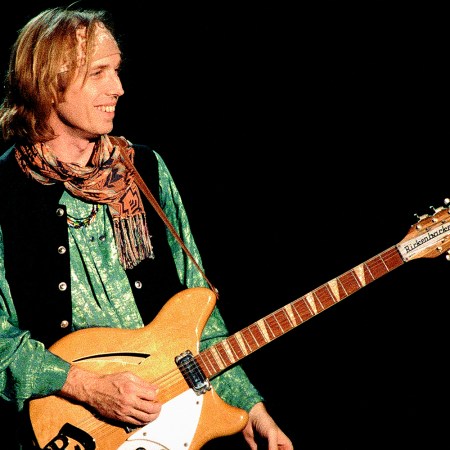 Tom Petty with his Rickenbacker guitar