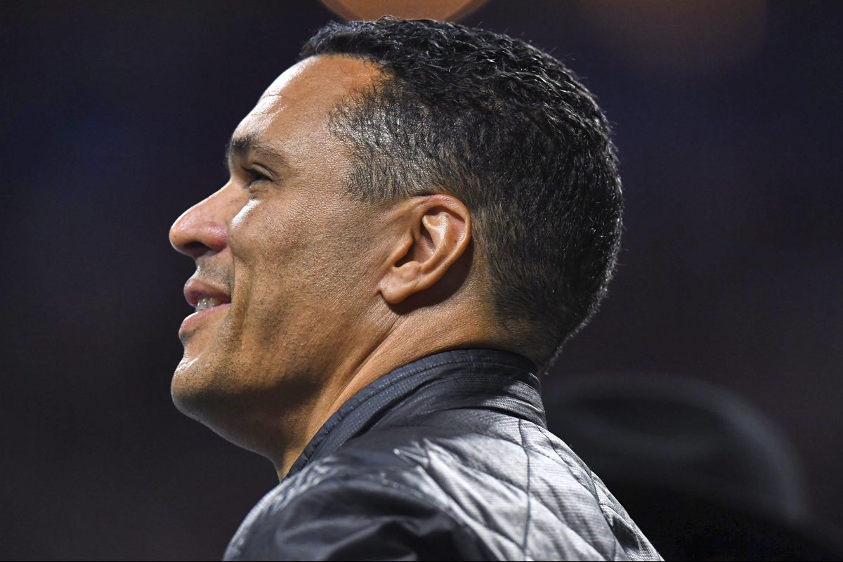 Analyst and former NFL tight end Tony Gonzalez at the Super Bowl in 2019. Gonzalez is leaving Fox Sports to potentially pursue acting.