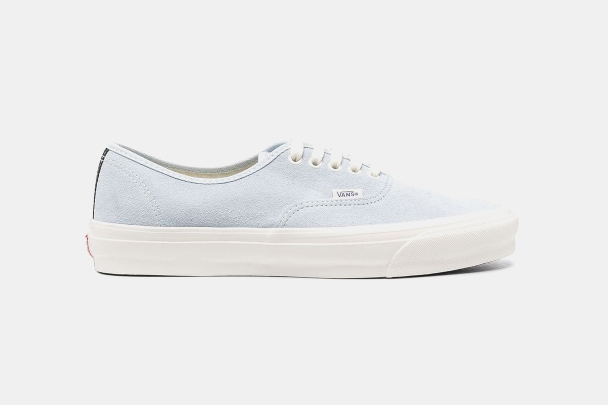 Vans Low-Top Sneakers in Blue Suede. The men's sneakers are 40% off at Farfetch.