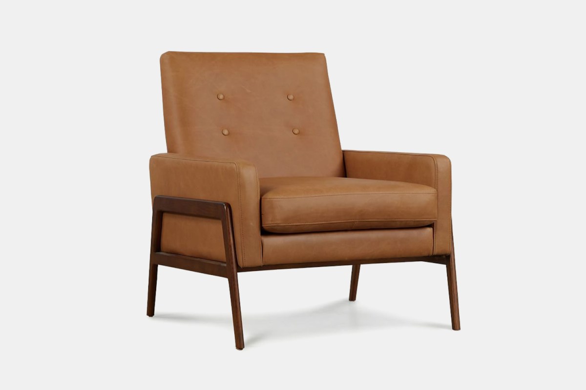 Deal: This Handsome Leather Chair From West Elm Is 50% Off