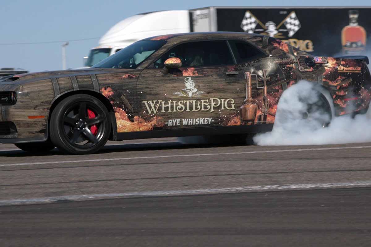 WhistlePig car near the WhistlePig rolling rickhouse