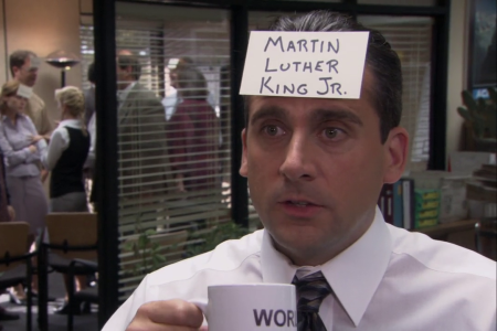 Steve Carell as Michael Scott in The Office's "Diversity Day" episode, which was recently pulled from a Comedy Central marathon of episodes