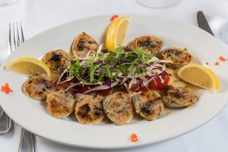 Baked Clams Oreganata from Tuscany Steakhouse in NYC