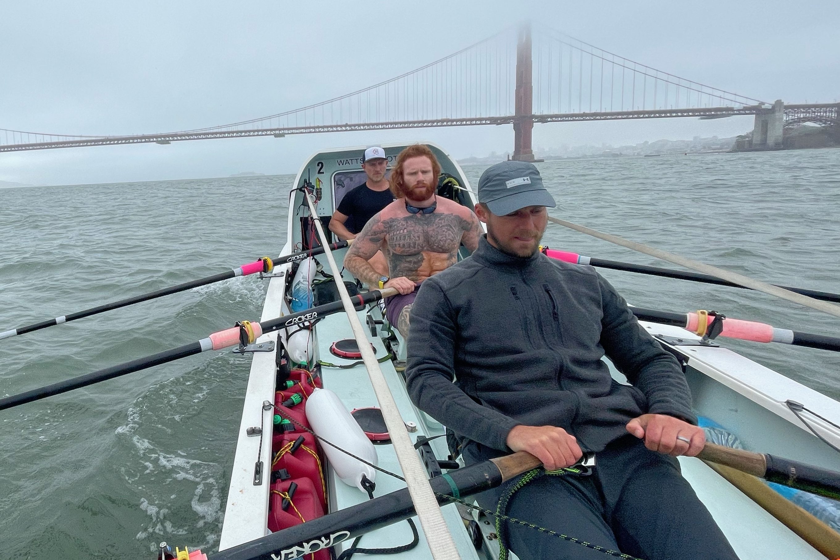 Jason Caldwell and his Latitude 35 racing team set a new World Record for fastest unaided, unassisted row across the Pacific Ocean.