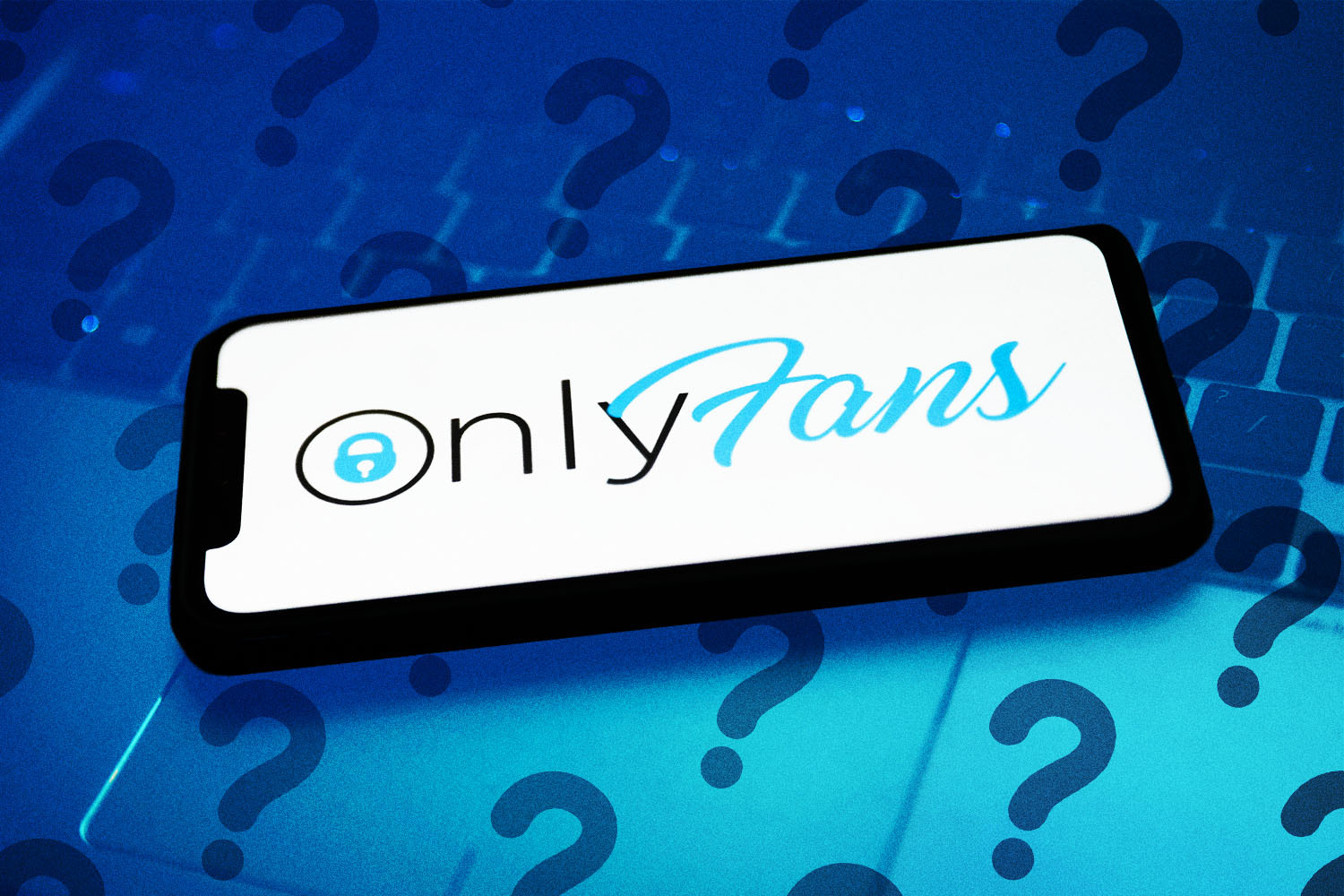 Onlyfans logo on phone screen