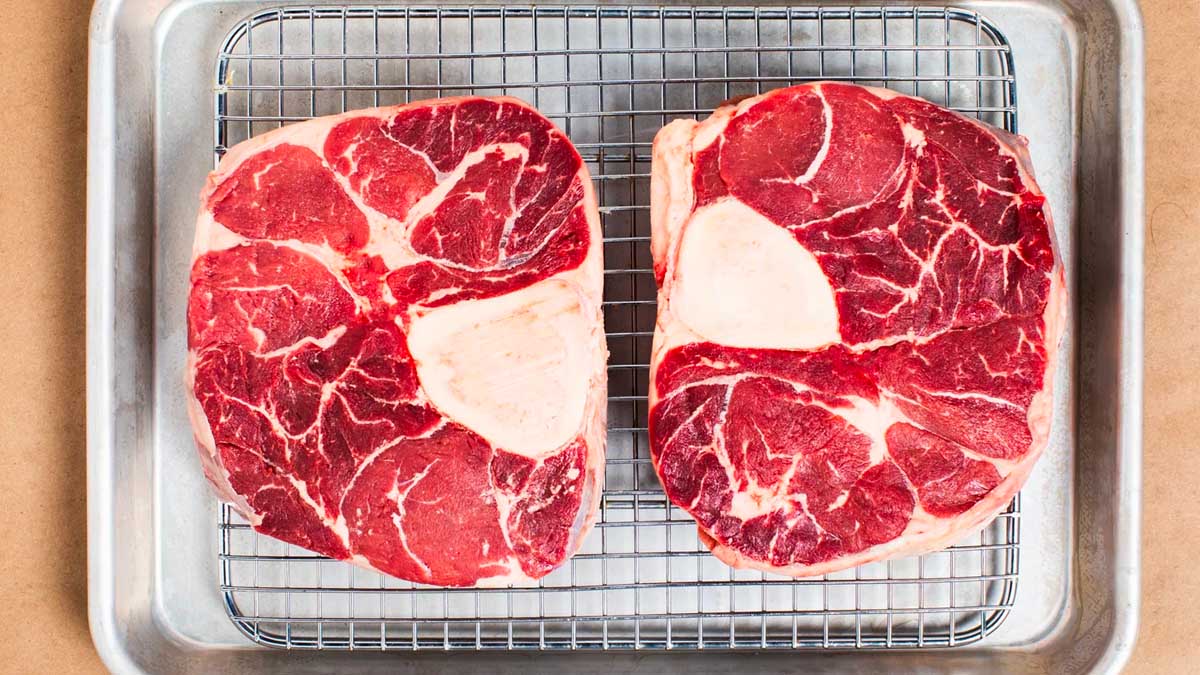 Dry aged beef Osso Buco, now 20% off.