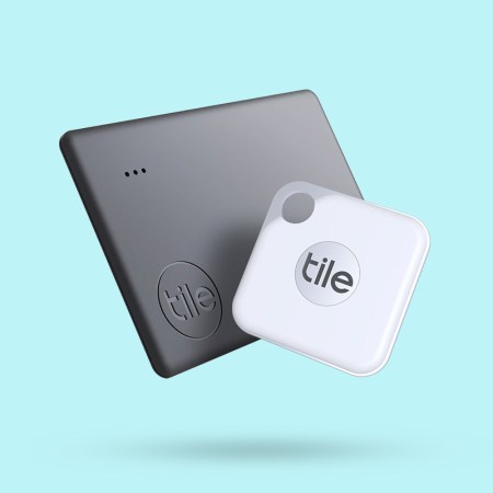 Two Tile trackers of different sizes -- the trackers are currently on sale when you buy a bundle
