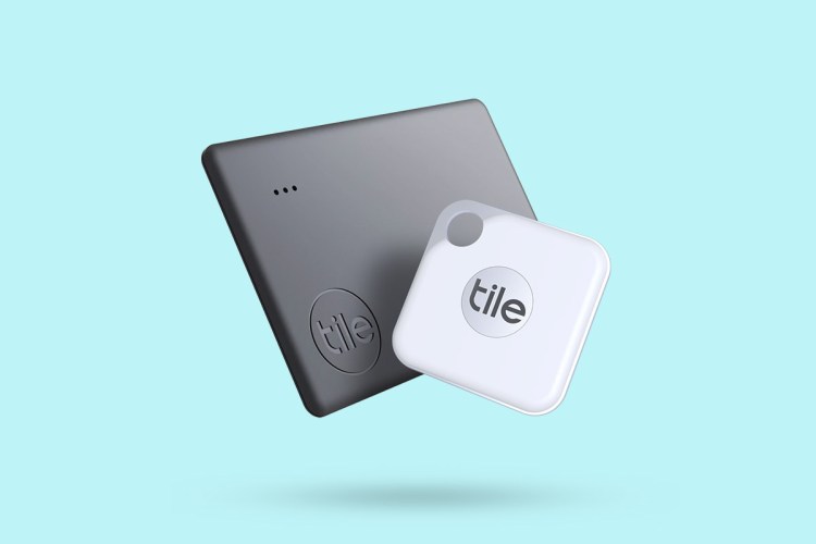 Two Tile trackers of different sizes -- the trackers are currently on sale when you buy a bundle