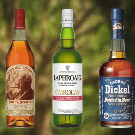 Bottles of rare whiskies that have an annual release