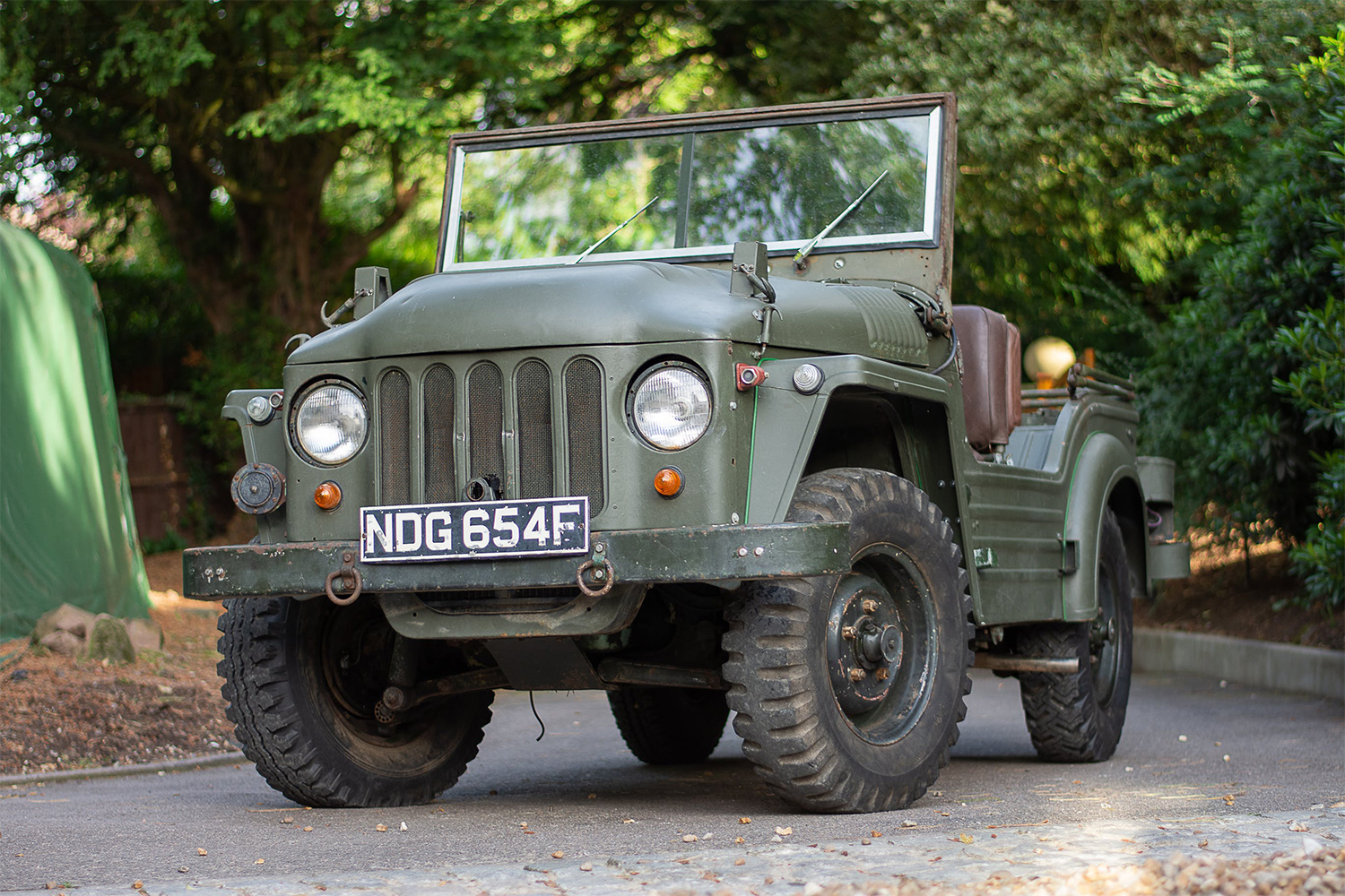 A 1952 Austin Champ off-roader from British outfit Austin Motor Company. The vehicle was built in response to the American jeeps of World War II, and this model was auctioned in August 2021.