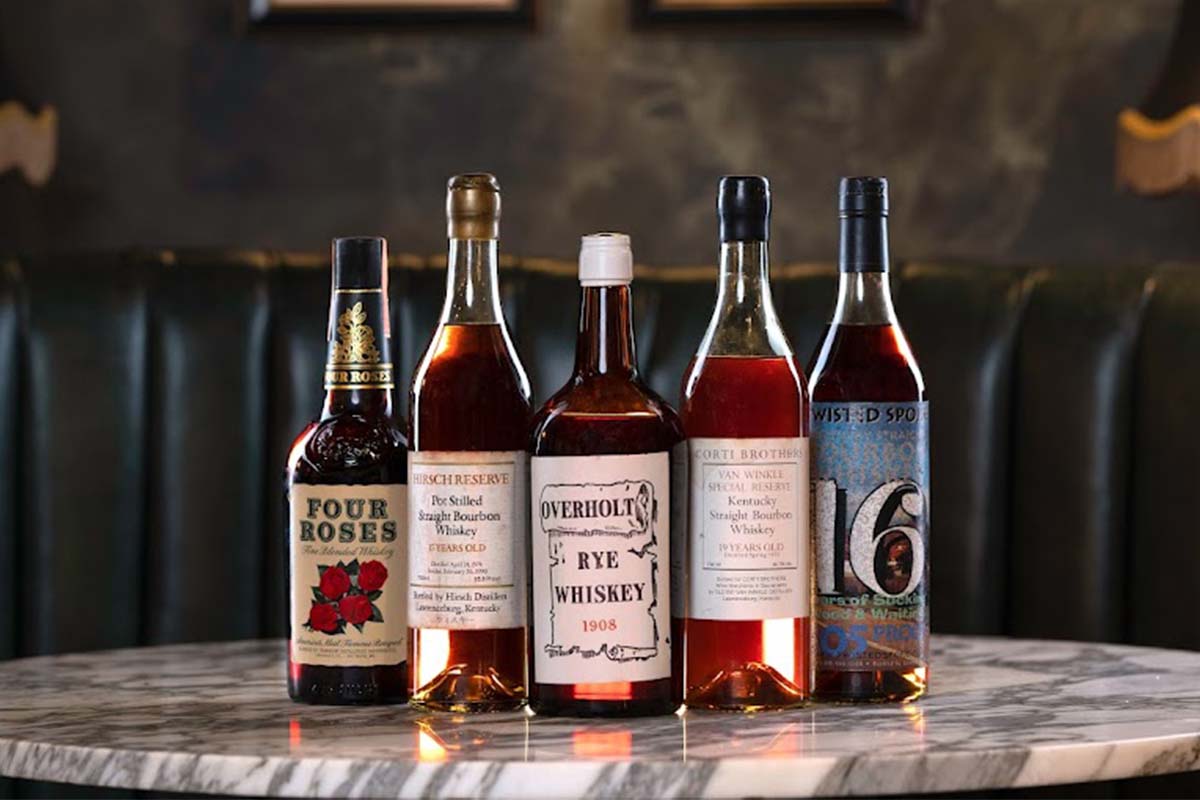 Highlights from the "A Century of American Whiskey" auction ft. 1948 Four Roses, the first legendary A.H. Hirsch 1974 Reserve, Pre-Prohibition Old Overholt, 1975 Van Winkle for Corti Brothers and the very rare Van Winkle Twisted Spoke bottling. All the bottles are part of the