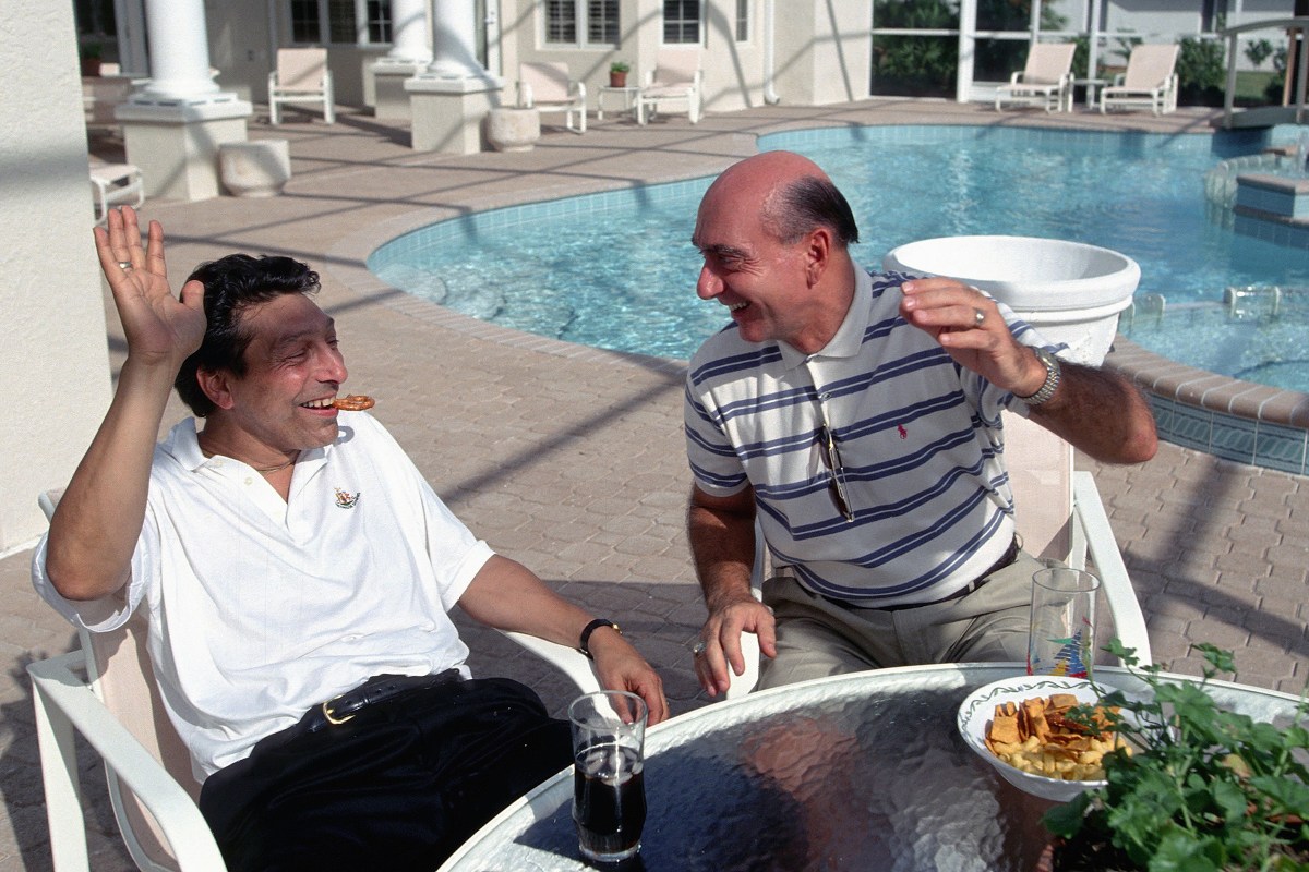 Dick Vitale (right) with his close friend Jim Valvano at Vitale's home in Sarasota, Florida in 1992
