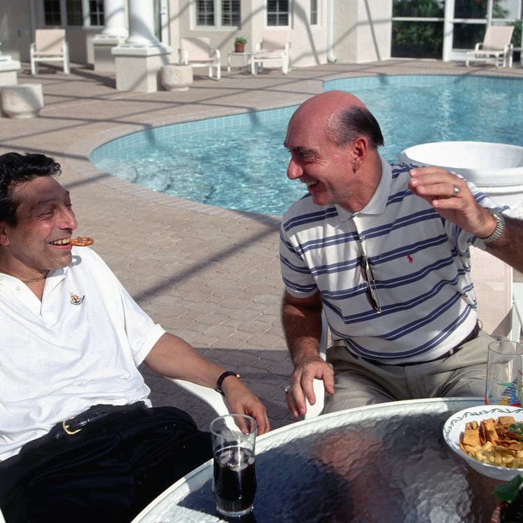 Dick Vitale (right) with his close friend Jim Valvano at Vitale's home in Sarasota, Florida in 1992