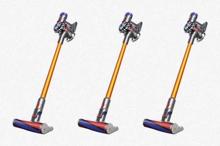 The Dyson V8 Absolute cordless stick vacuum cleaner. You can buy the Dyson at a discount for a limited time.