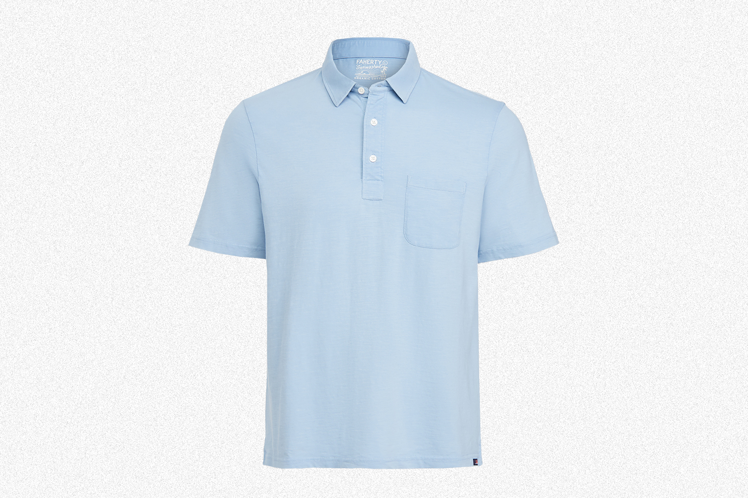 The Faherty Sunwashed Polo in Blue