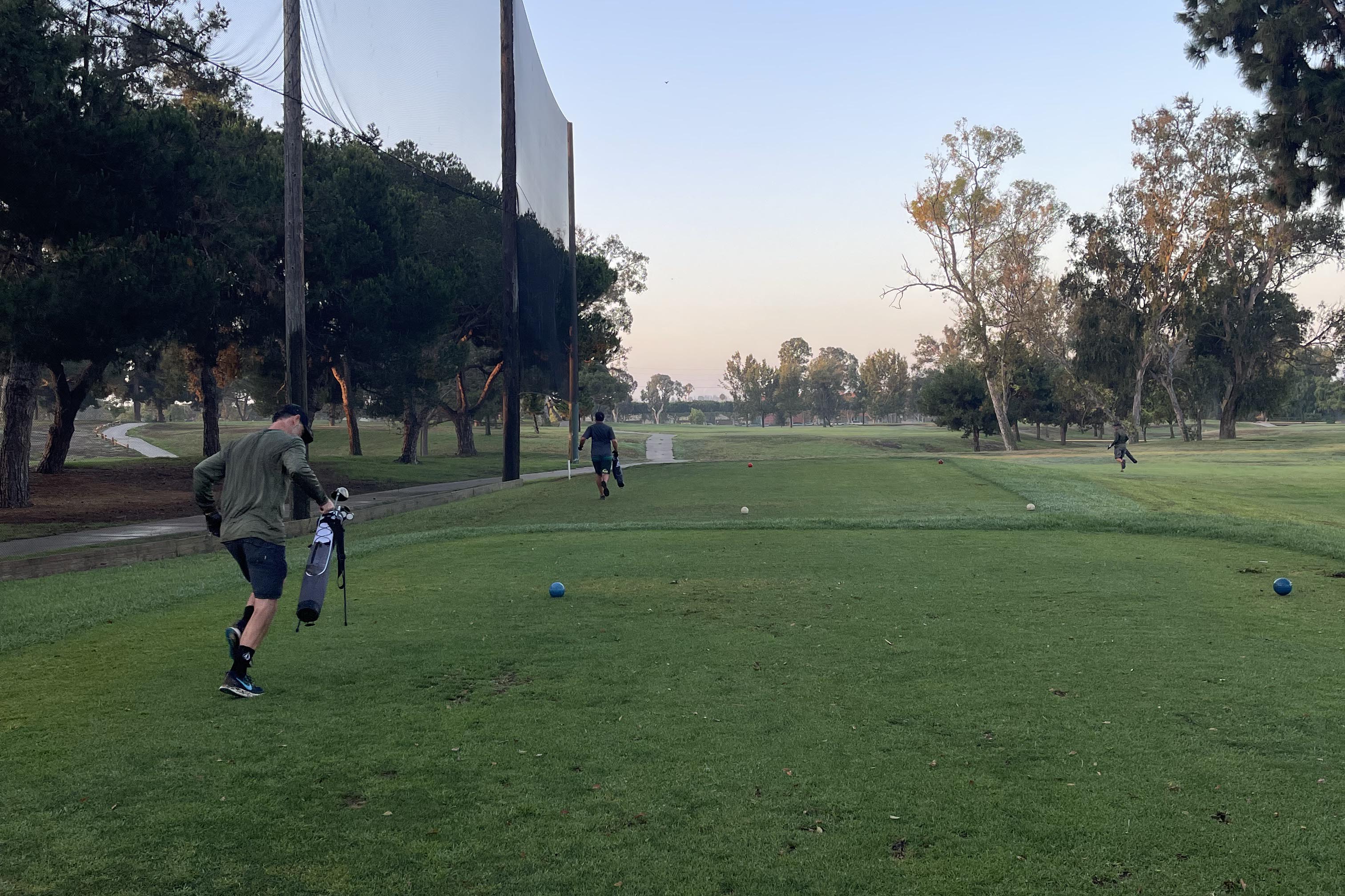 a foursome at speed golf in LA