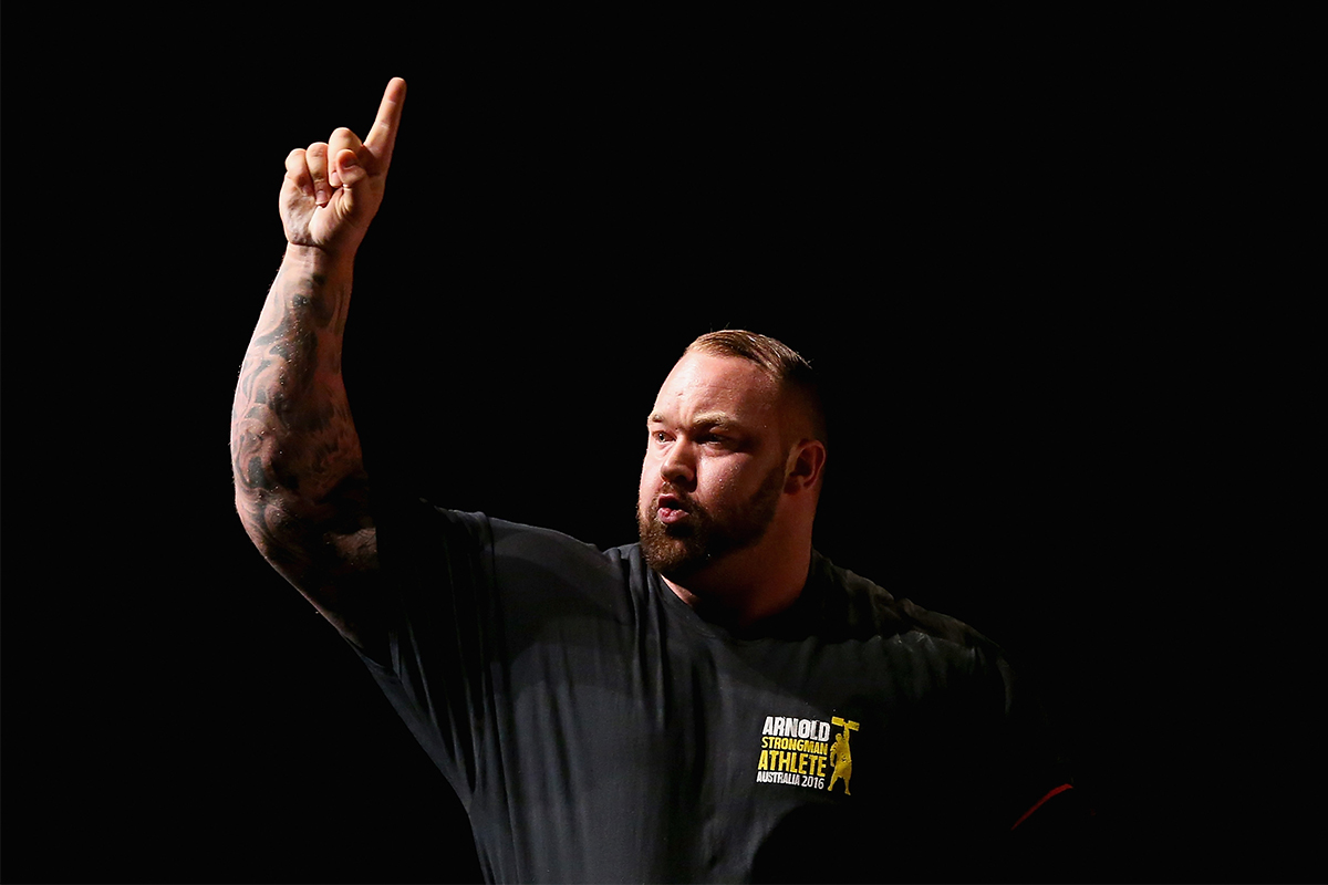 Hafþór Júlíus Björnsson, who played The Mountain on HBO's Game of Thrones. The former strongman is now preparing for a boxing match in September 2021.