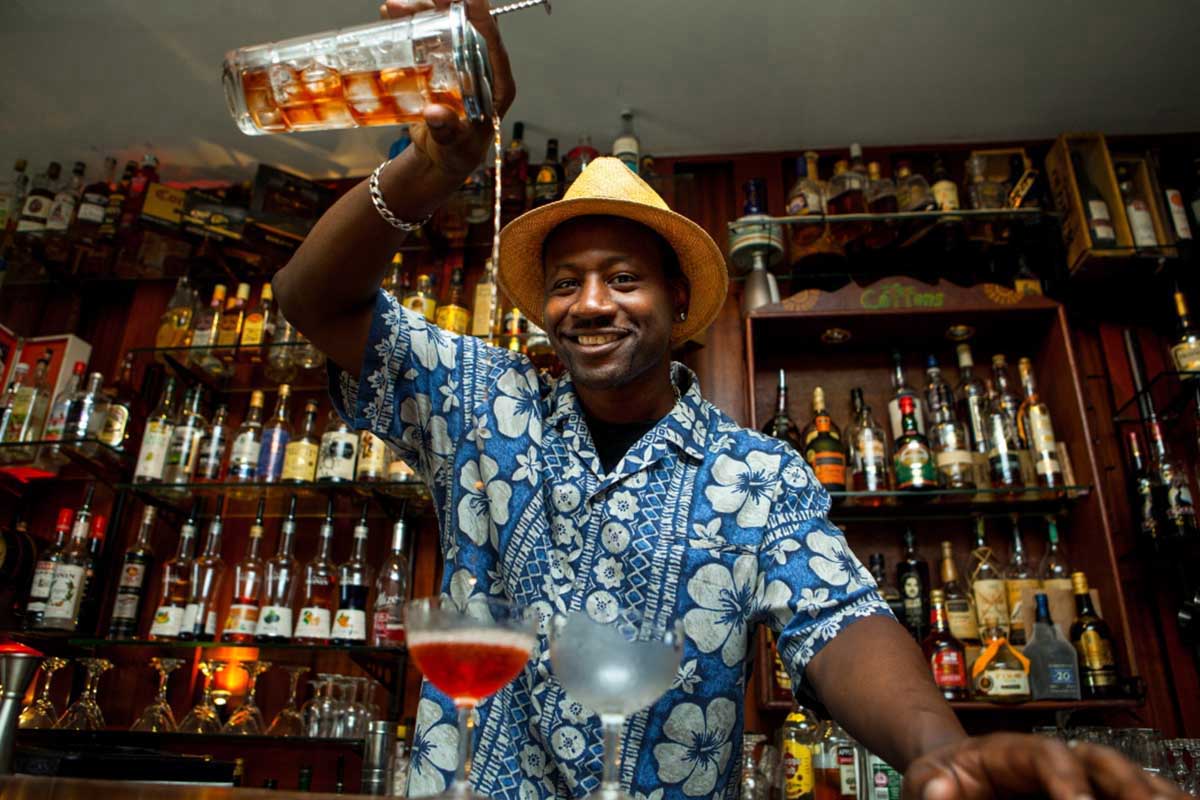 Rum ambassador Ian Burrell mixing a cocktail