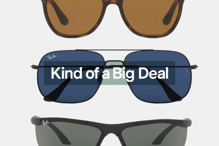 Ray-Ban sunglasses are discounted during the End of Season sale. Here are three of our favorites behind the text "Kind of a Big Deal."