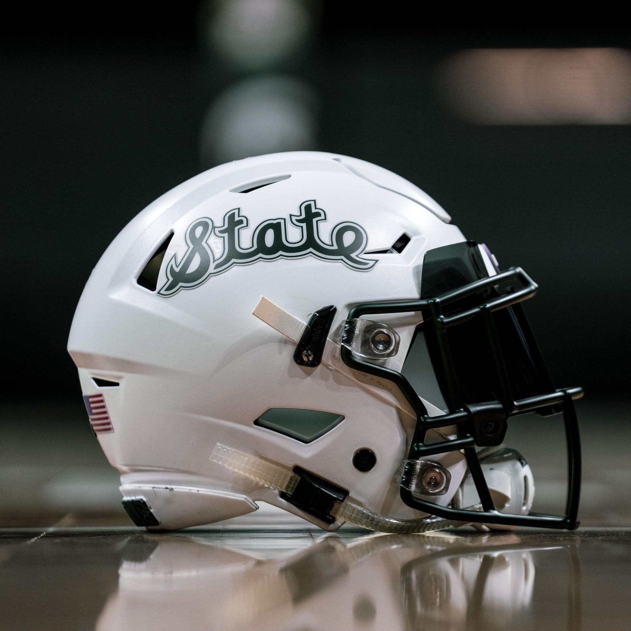 the new michigan state university football helmet for 2021