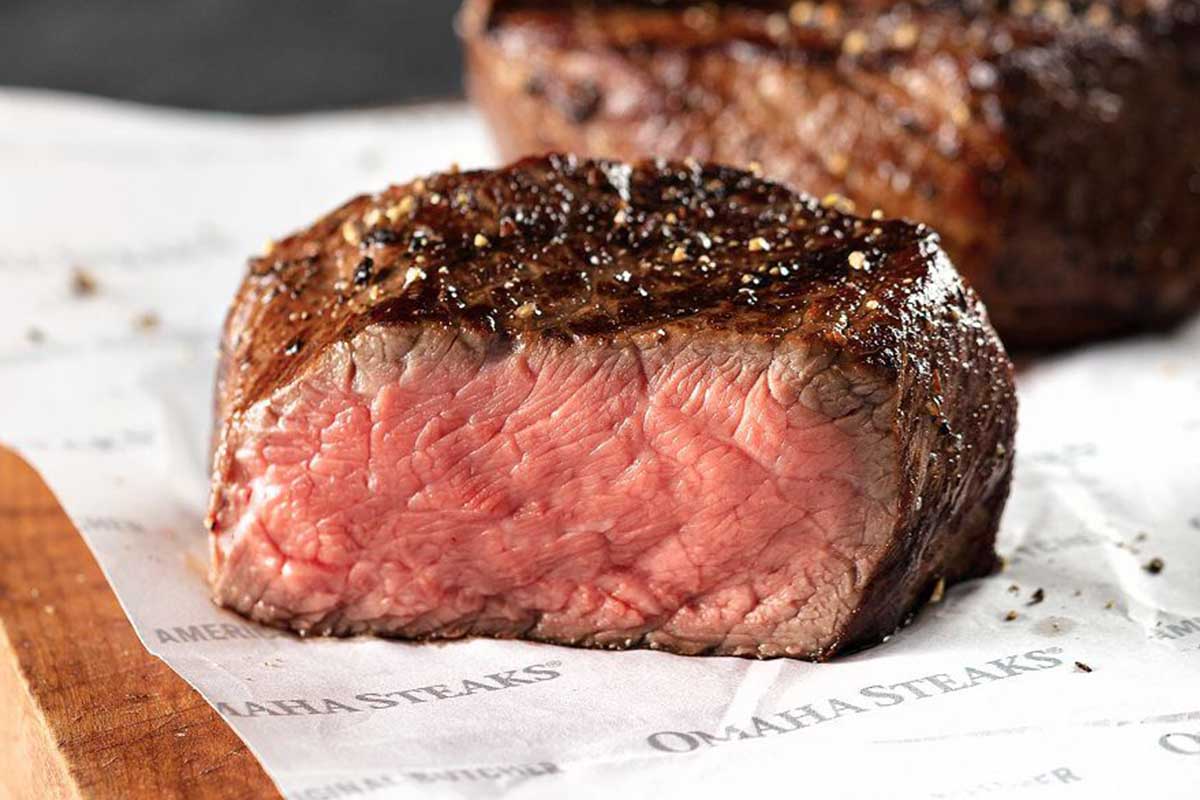 Everything (not just steak, pictured here) is on sale at Omaha Steaks as part of the brand's Anniversary Sale