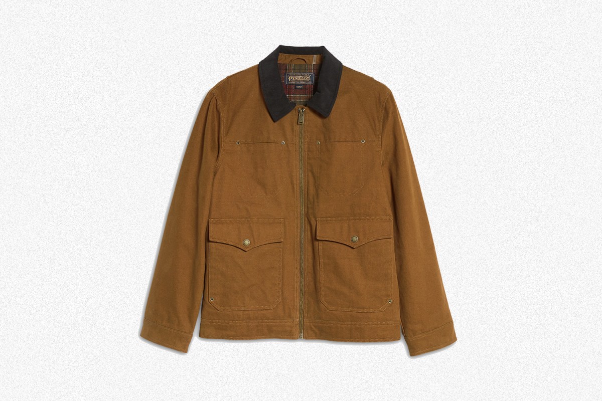 The Carson City Canvas Barn Coat from Pendleton. The men's fall jacket is currently on sale during the Nordstrom Anniversary Sale.