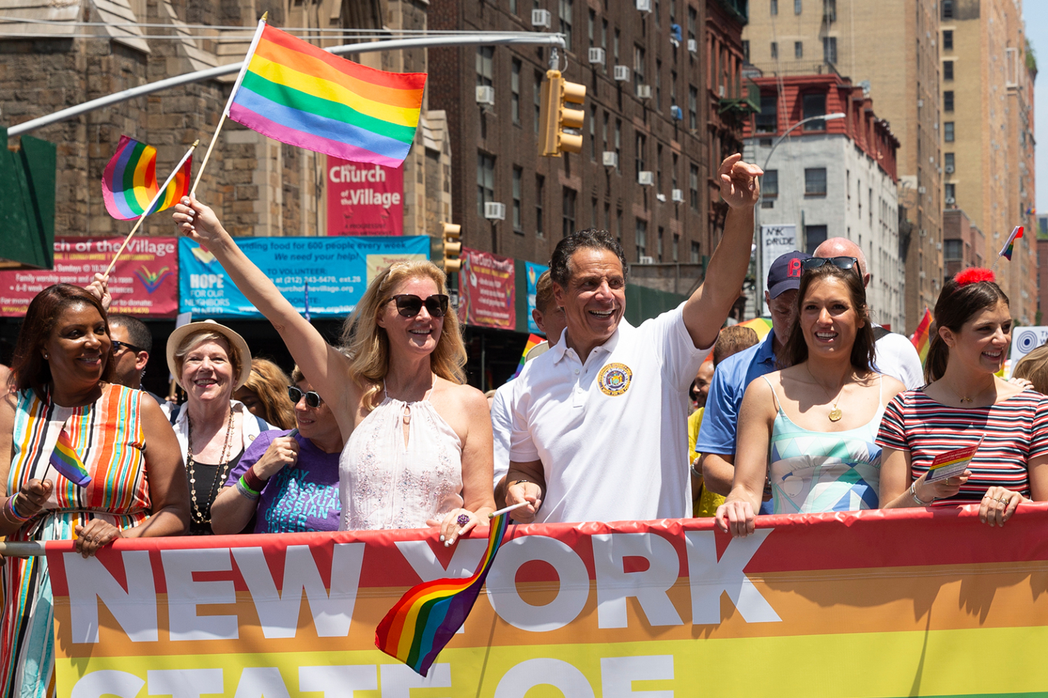 Sandra Lee and Andrew Cuomo attend 49th annual New York pride parade
