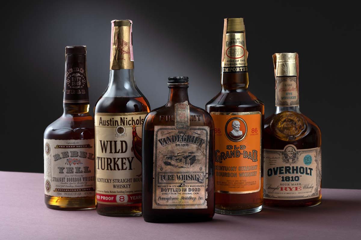 Five of the rare bottles we were able to try leading up to Whisky Auctioneer's "A Century of American Whiskey" event