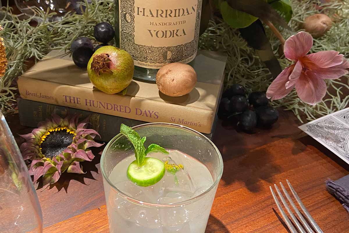 A cocktail made with Harridan vodka