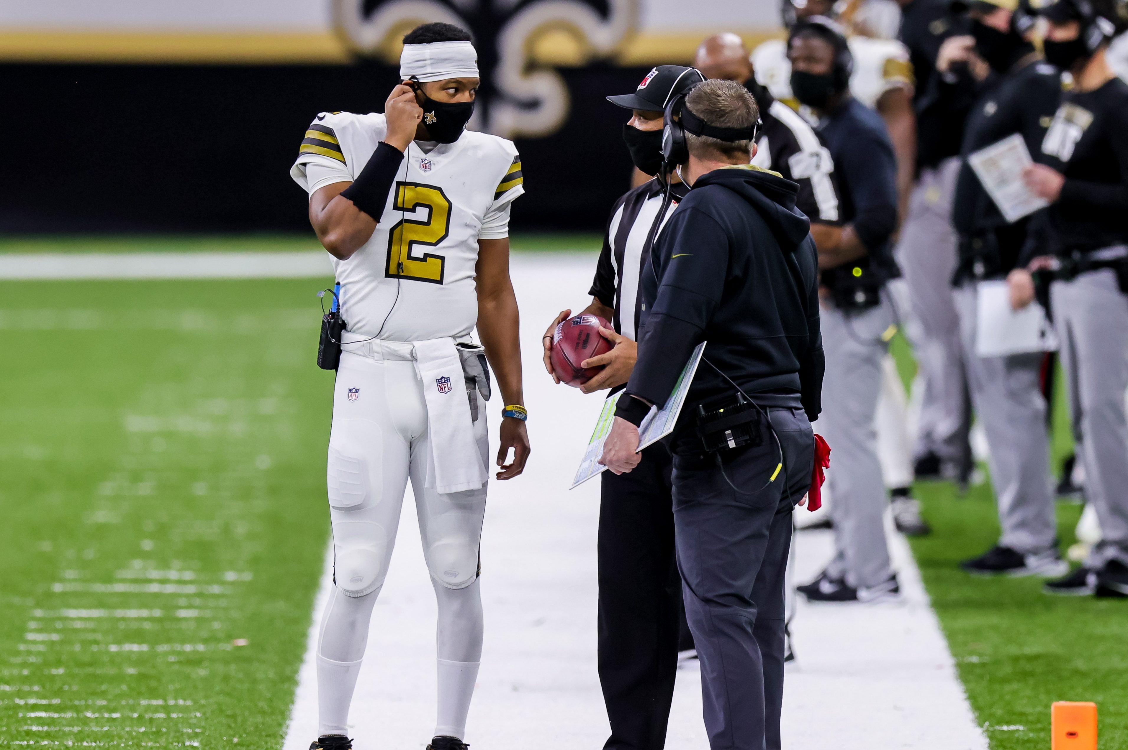 Sean Payton and. quarterback Jameis Winston