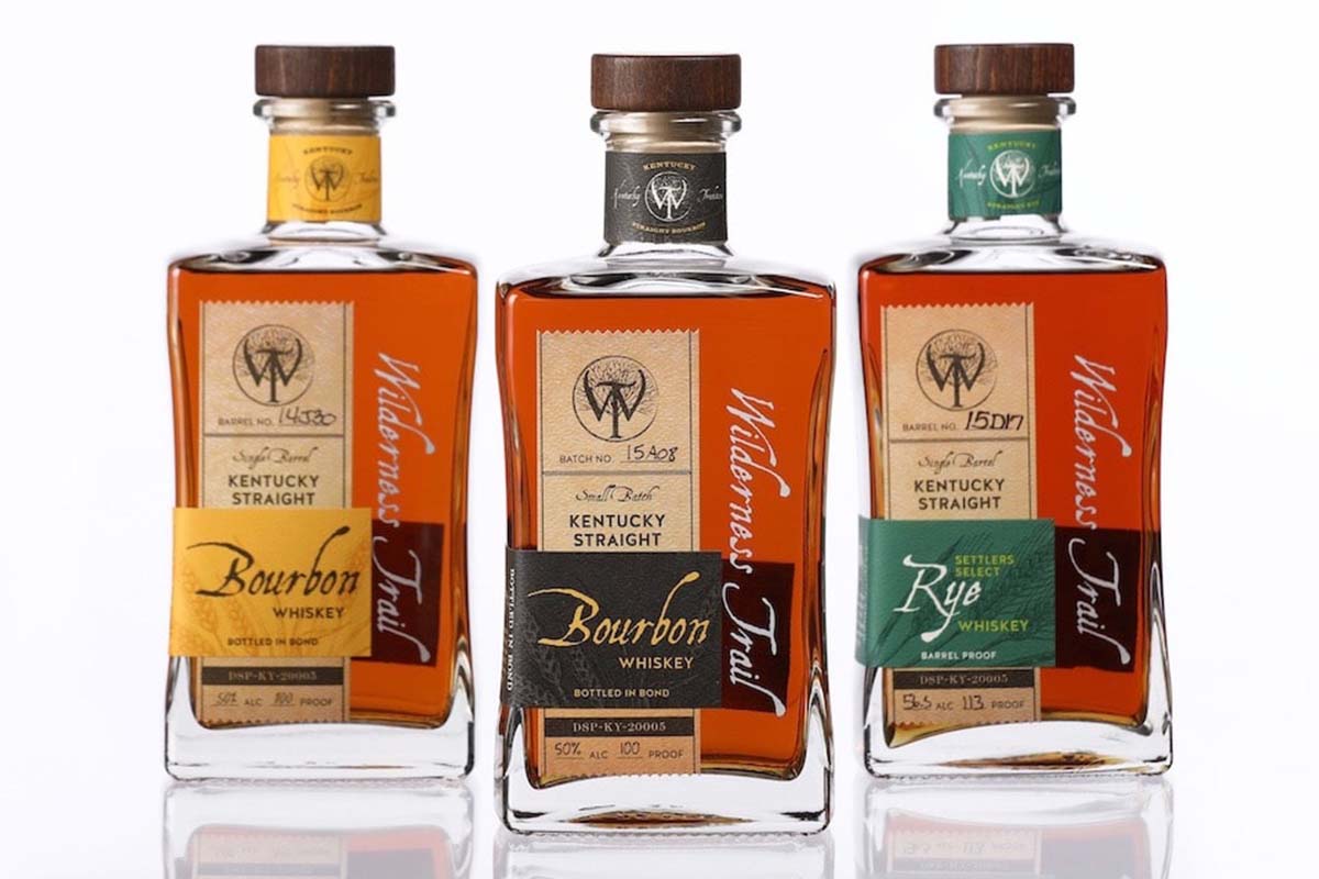 three expressions of Wilderness Trail bourbon and rye
