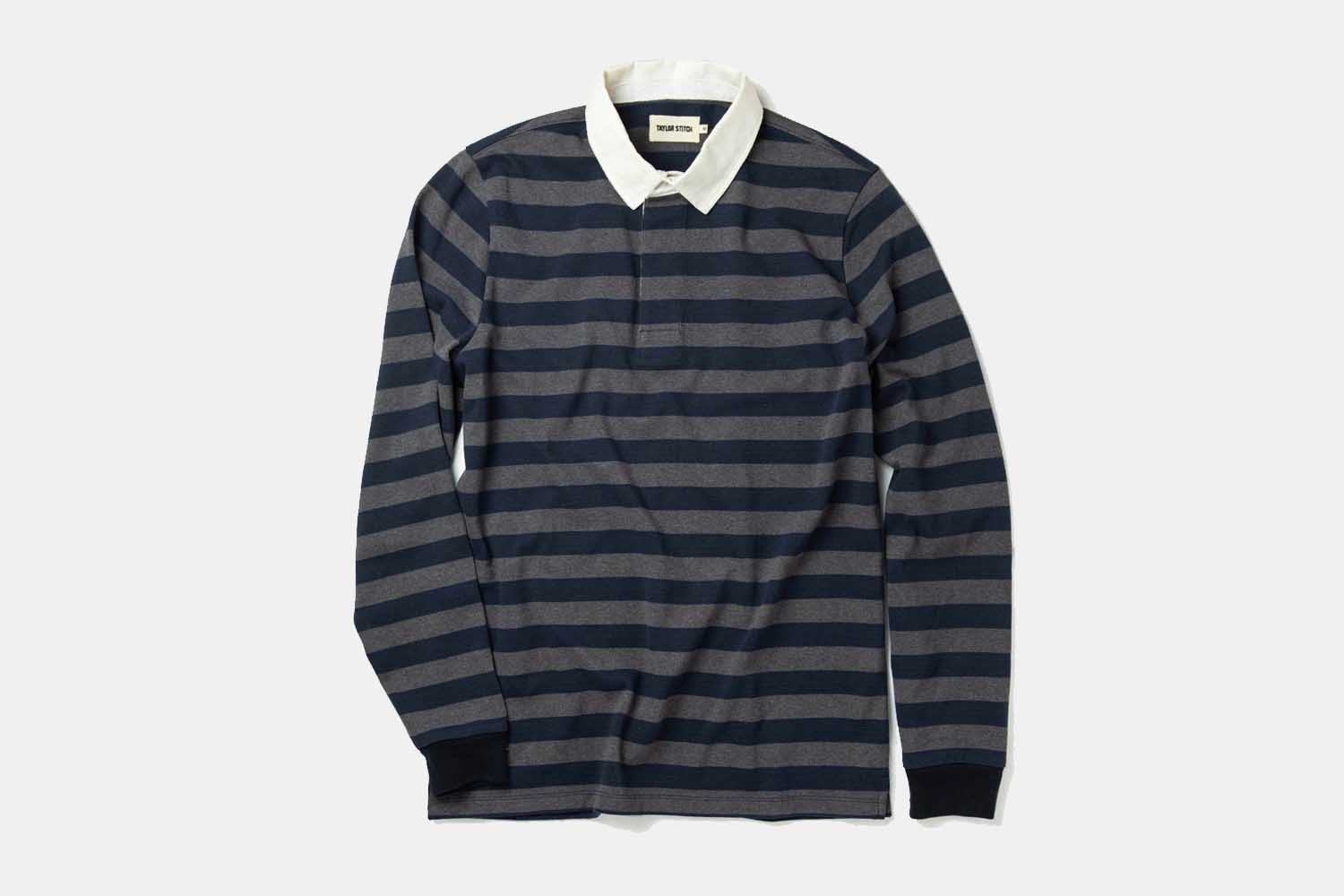 Deal: Taylor Stitch’s Rugged Navy Stripe Rugby Shirt Is on Sale
