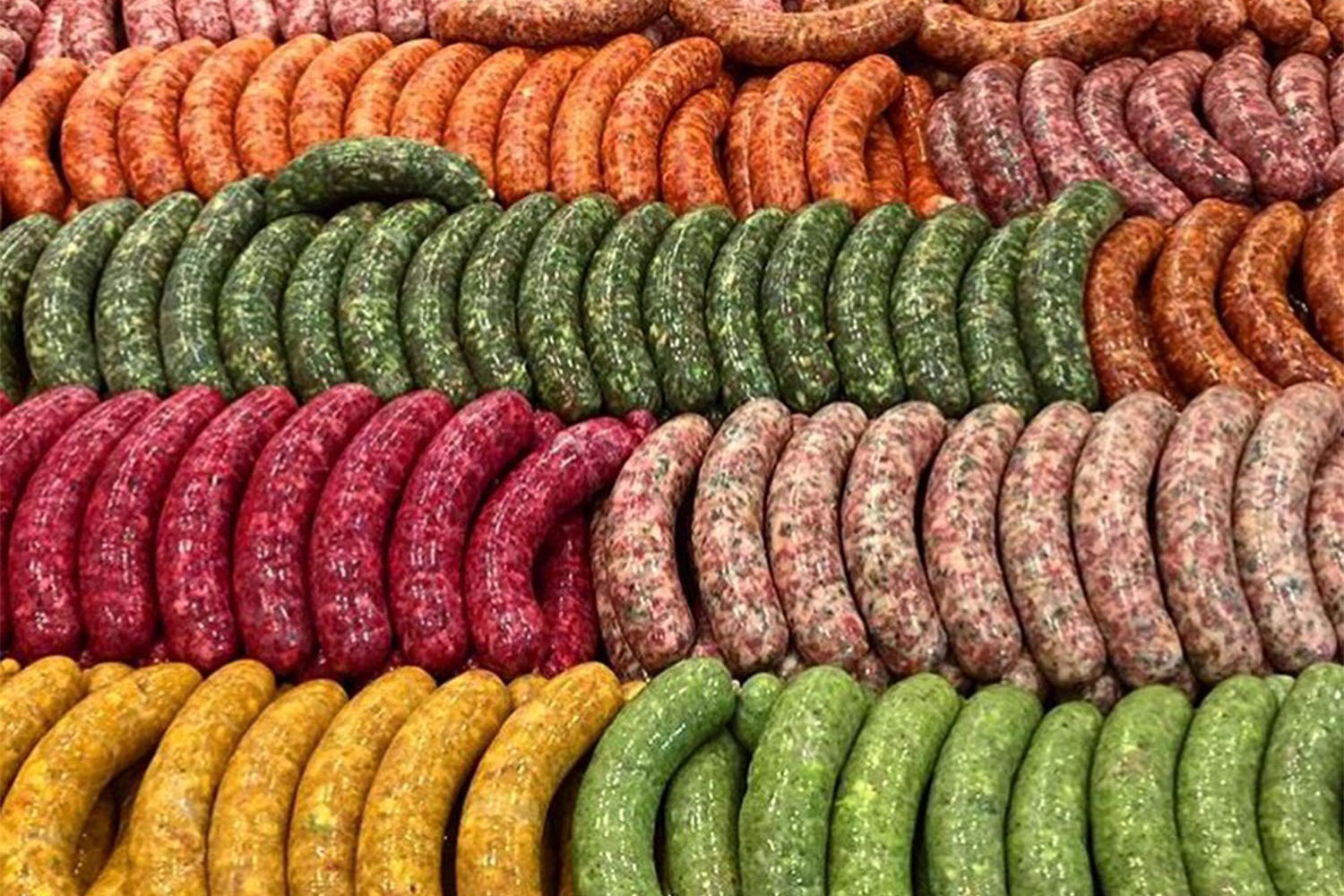 Seemore's stuffed sausages are filled with fresh vegetables