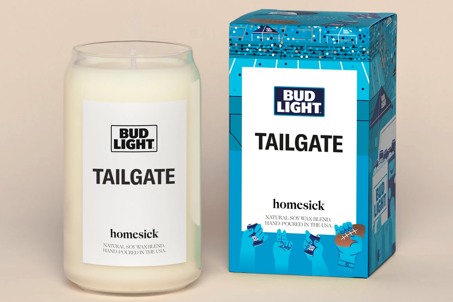 Bud Light tailgate candle