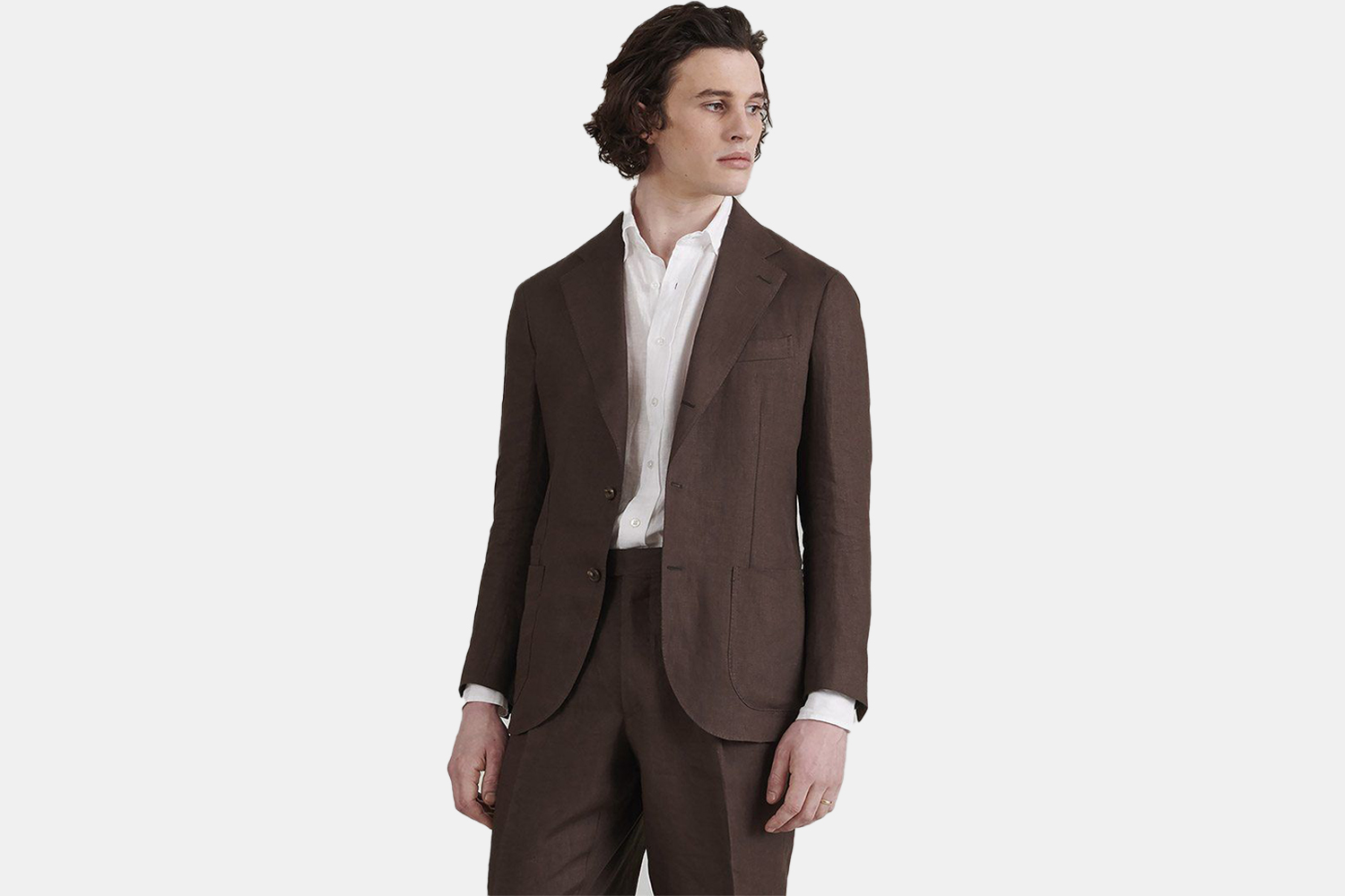 A brown tailored jacket