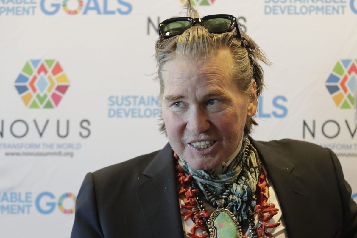 Actor Val Kilmer visits the United Nations headquarters in New York City, New York to promote the 17 Sustainable Development Goals (SDGs) initiative.