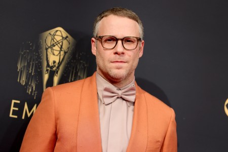 Seth Rogen attends the 73rd Primetime Emmy Awards on September 19, 2021 in Los Angeles. Producers of the show are pushing back against comments by the actor that the show set-up wasn't safe.