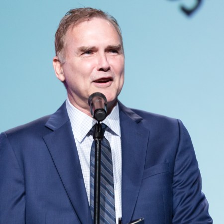 Norm MacDonald performs on stage at the Saban Community Clinic's 50th Anniversary Dinner Gala at The Beverly Hilton Hotel on November 13, 2017 in Beverly Hills, California.