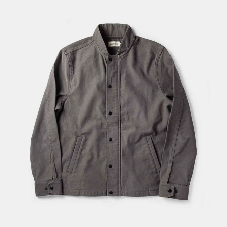 The Bomber Jacket in Charcoal Jungle Cloth