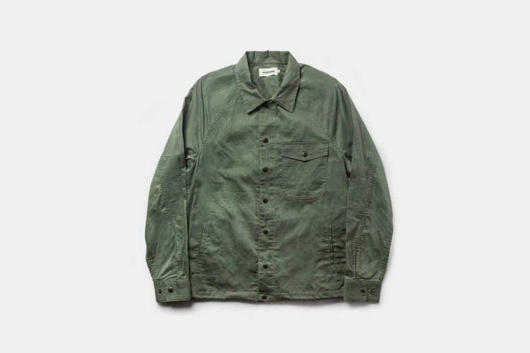 The Lombardi Jacket in Olive Dry Wax